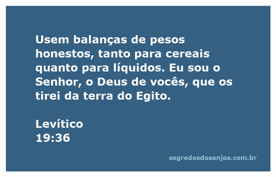 Balanças de pesos honestos representando a justiça divina conforme Levítico 19:36