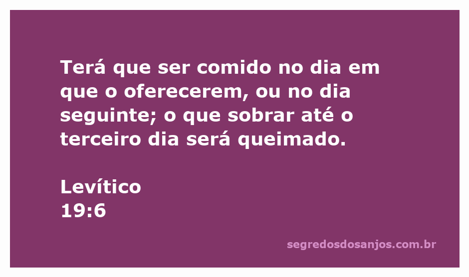 Imagem ilustrativa de uma refeição sendo servida, destacando a importância do consumo imediato dos alimentos conforme Levítico 19:6.