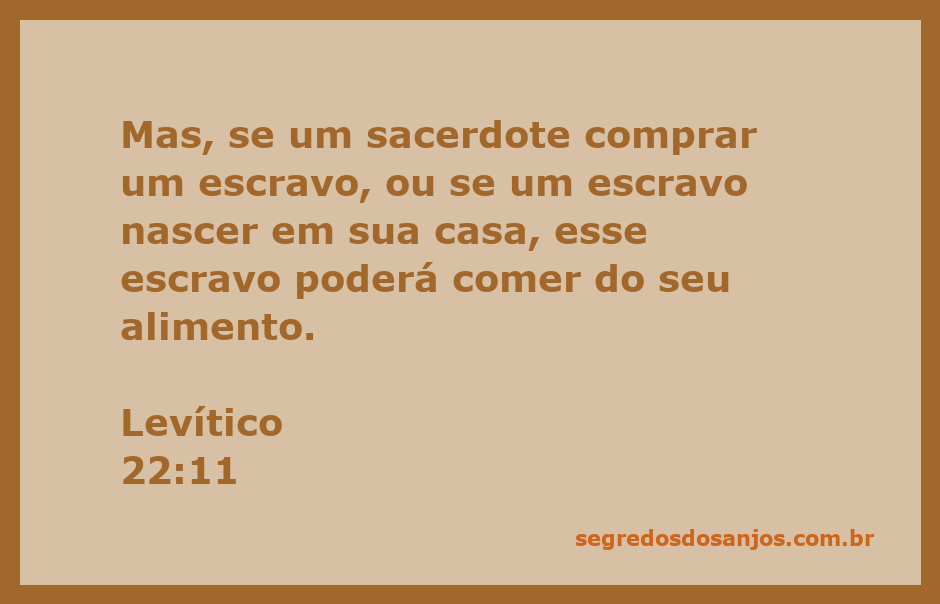 Um sacerdote oferecendo alimento a um escravo, simbolizando a relação de cuidado e provisão descrita em Levítico 22:11.