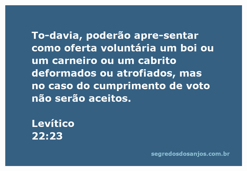 Imagem de um boi, carneiro e cabrito deformados, representando ofertas voluntárias segundo Levítico 22:23.