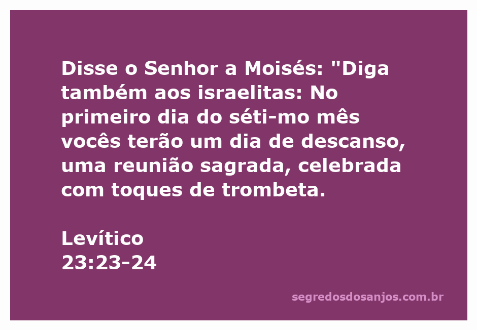 Imagem representando o Dia de Descanso no Levítico com trombetas tocando.