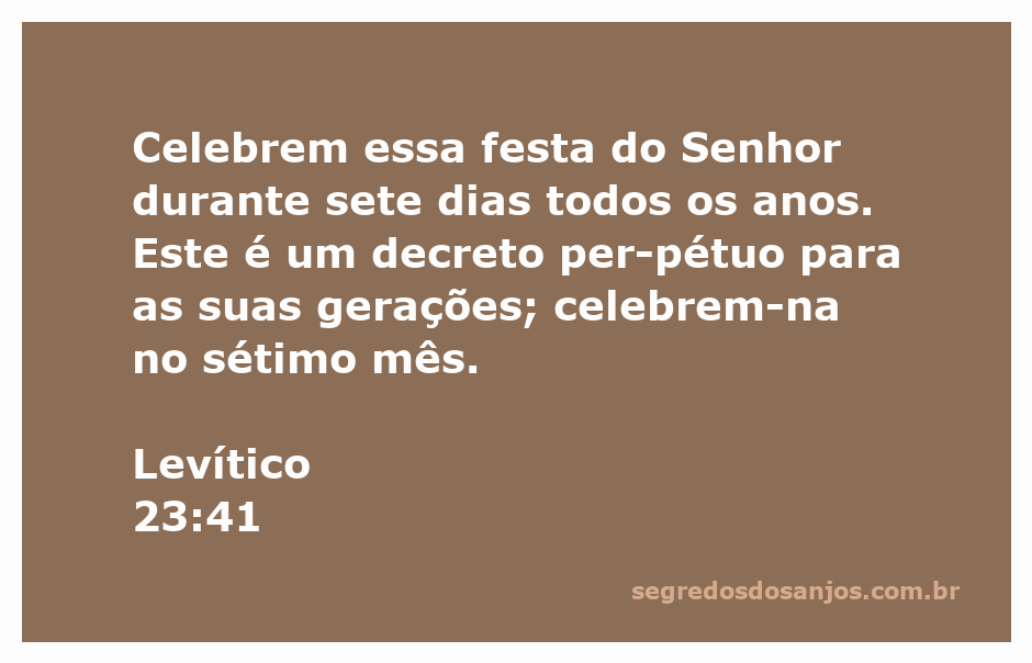 Imagem representando a celebração da festa do Senhor conforme Levítico 23:41