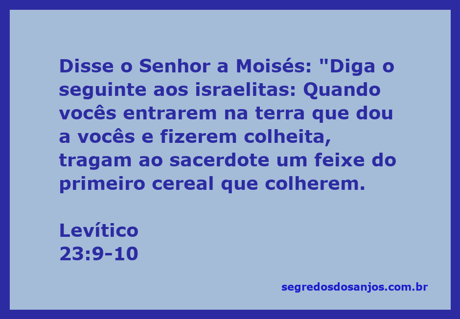 Imagem de um sacerdote recebendo o primeiro feixe de cereal colhido pelos israelitas na terra prometida.