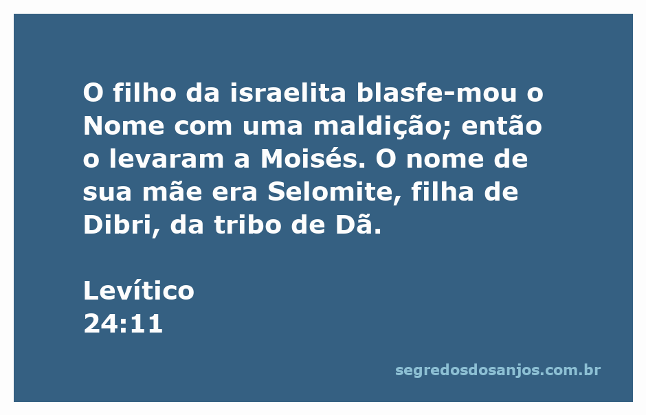 Ilustração do versículo Levítico 24:11, mostrando uma cena de Moisés lidando com um jovem que blasfemou o Nome de Deus.