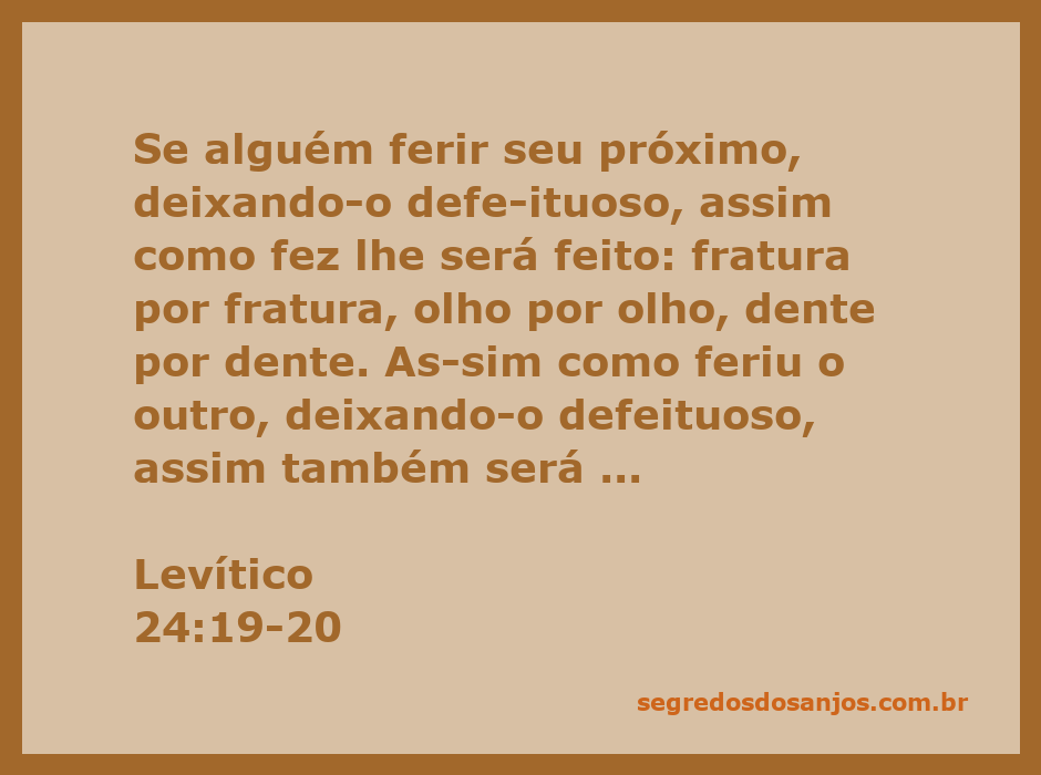 Ilustração representando a justiça retributiva de Levítico 24:19-20, mostrando a ideia de olho por olho e dente por dente.