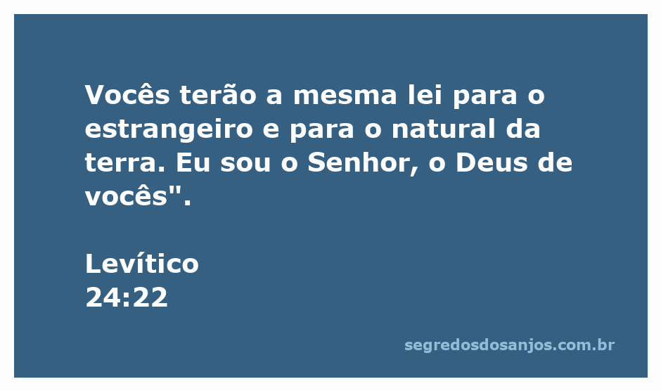 Imagem representando a igualdade de leis para todos, conforme Levítico 24:22.