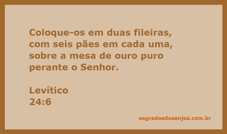 Mesa de ouro puro com doze pães dispostos em duas fileiras, representando a instrução de Levítico 24:6.