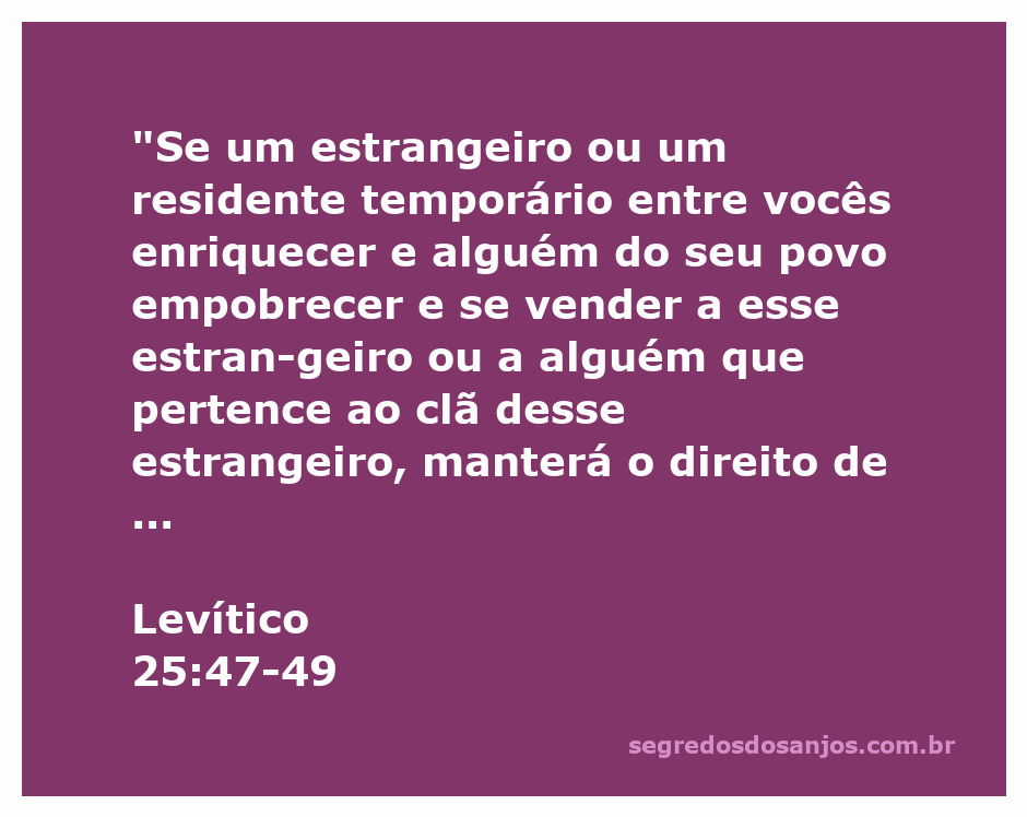Imagem representativa do conceito de resgate e solidariedade entre os membros da comunidade, inspirado em Levítico 25:47-49.