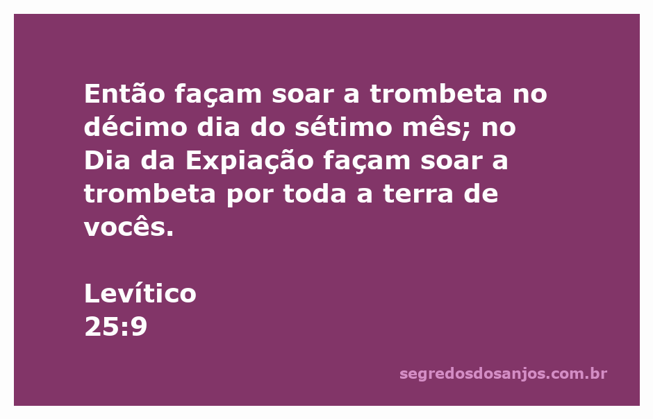 Imagem de uma trombeta simbolizando o Dia da Expiação, conforme Levítico 25:9.