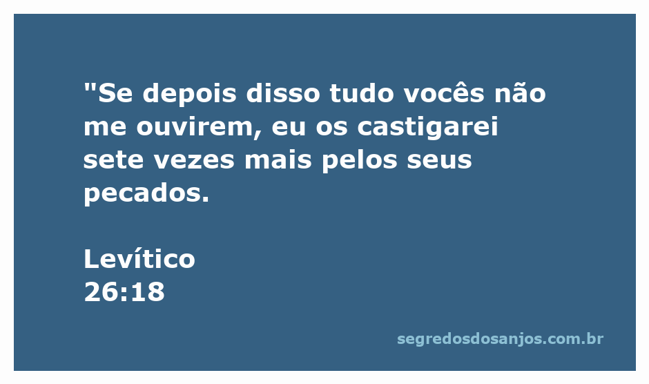 Imagem representativa do versículo Levítico 26:18, destacando o castigo divino em resposta à desobediência.