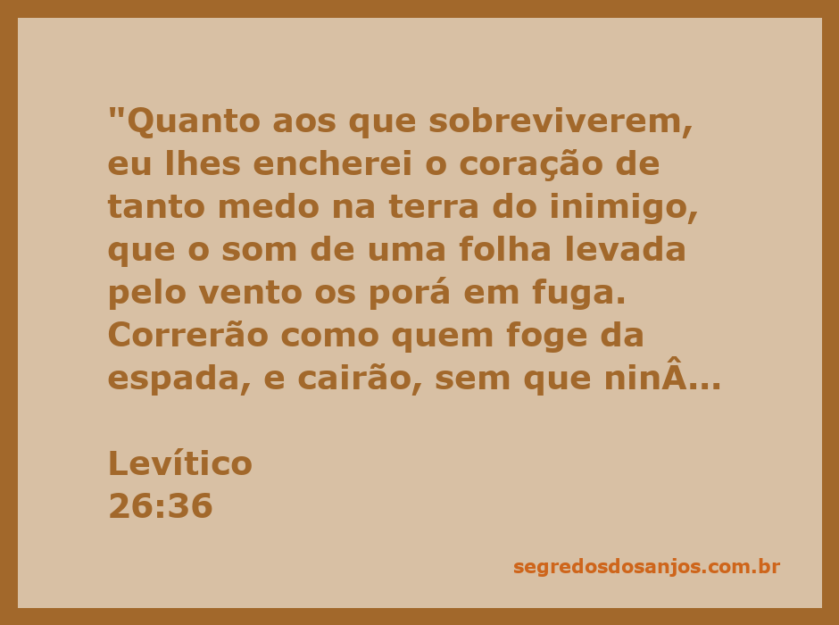 Imagem que representa o medo e a fuga descritos em Levítico 26:36, com folhas sopradas pelo vento.