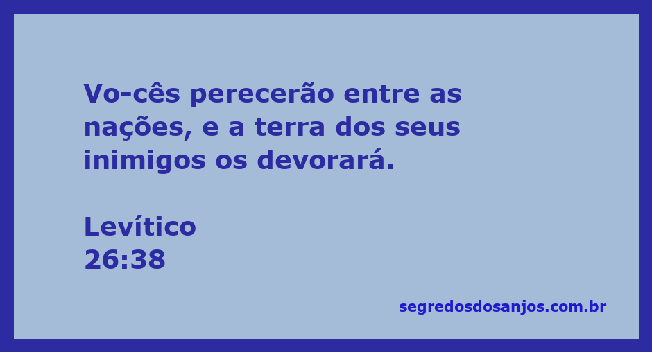 Ilustração do versículo Levítico 26:38, que fala sobre as consequências da desobediência entre as nações.