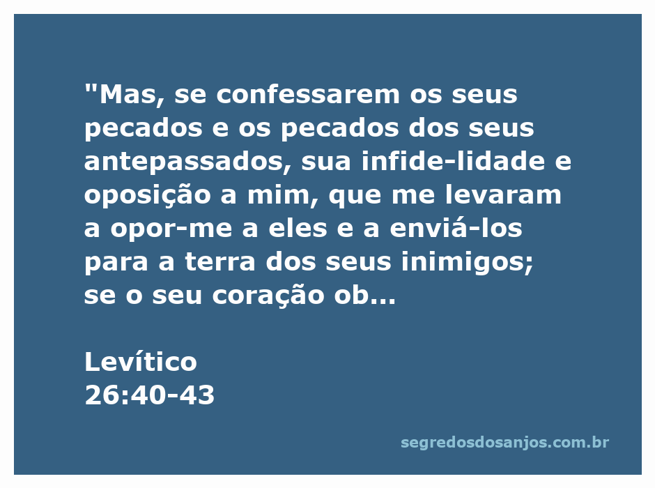 Imagem representativa de Levítico 26:40-43, destacando a confissão dos pecados e a lembrança das alianças de Deus com os patriarcas.