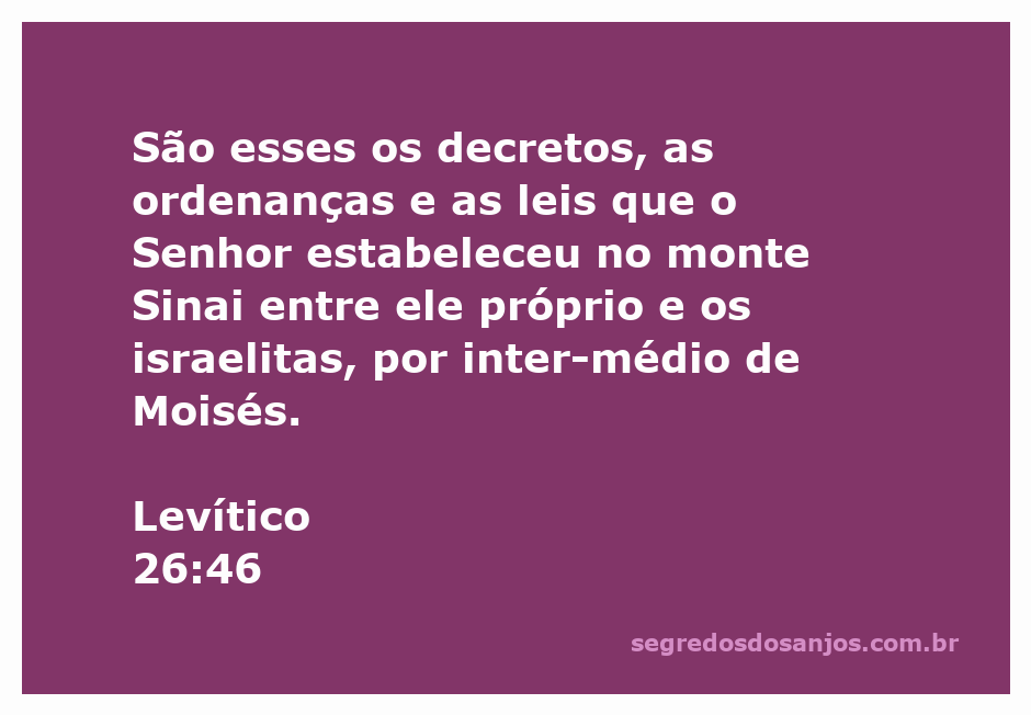 Decretos e leis estabelecidos por Deus no monte Sinai para os israelitas