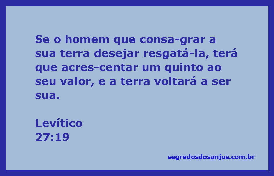Imagem representativa do resgate de uma terra consagrada, conforme Levítico 27:19.