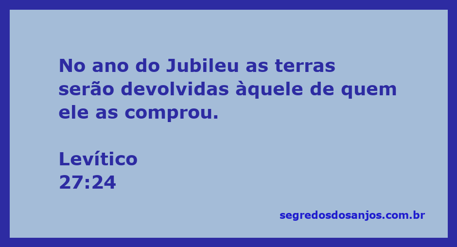 Imagem representativa do Jubileu no contexto bíblico, simbolizando a devolução de terras conforme Levítico 27:24.