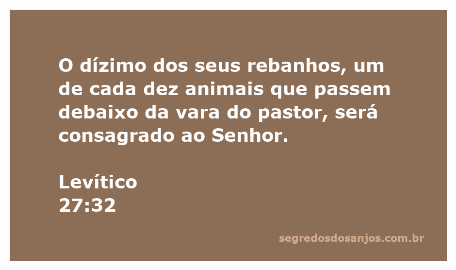 Ilustração do dízimo dos rebanhos conforme Levítico 27:32, mostrando um pastor contando seus animais.