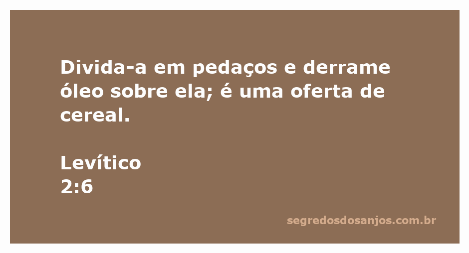 Imagem representativa da oferta de cereal mencionada em Levítico 2:6, mostrando grãos e óleo.