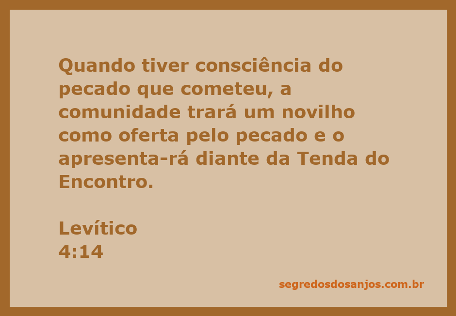 Ilustração de uma comunidade trazendo um novilho como oferta pelo pecado, representando Levítico 4:14.