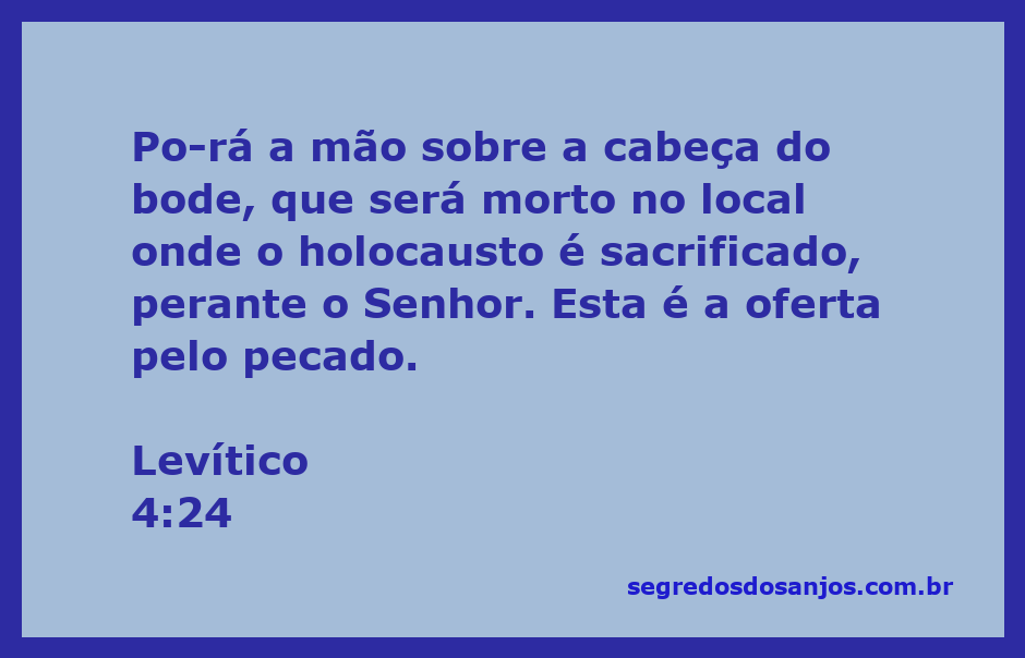 Ilustração de um bode sendo sacrificado como oferta pelo pecado, conforme Levítico 4:24.