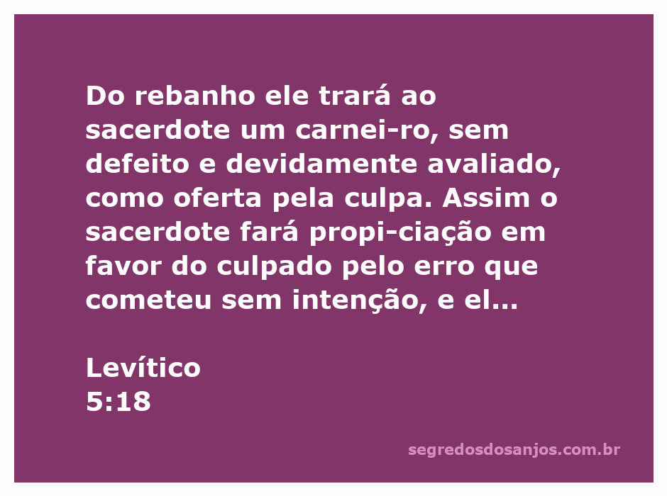 Imagem de um carneiro sem defeito, simbolizando a oferta pela culpa descrita em Levítico 5:18.