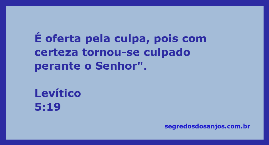 Imagem representativa da oferta pela culpa conforme Levítico 5:19 na Bíblia.