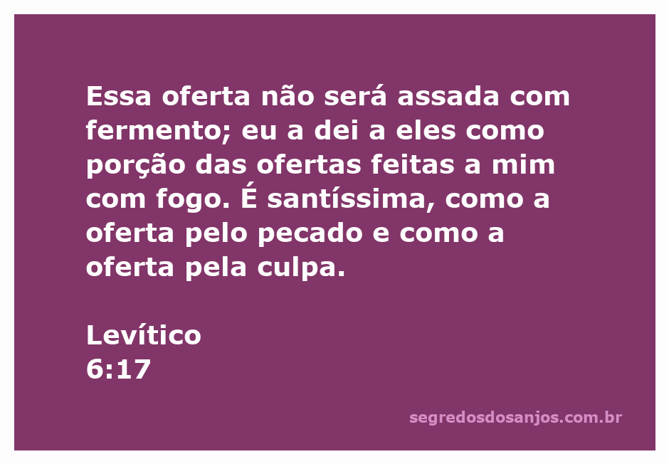 Representação da oferta sem fermento mencionada em Levítico 6:17, simbolizando a santidade das ofertas a Deus.