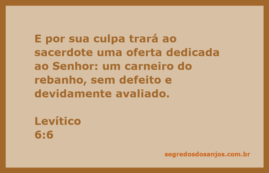 Imagem de um carneiro sem defeito, simbolizando a oferta sacrificial do Levítico 6:6.