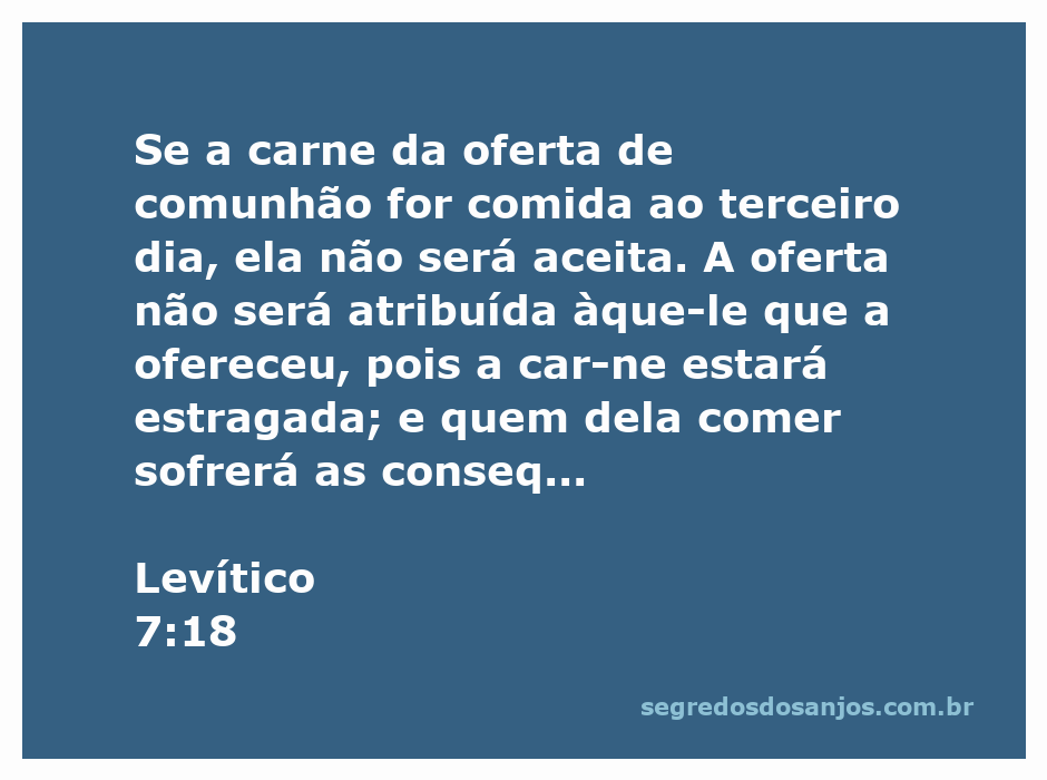 Imagem representativa da oferta de comunhão de acordo com Levítico 7:18, destacando a importância da obediência nas ofertas.