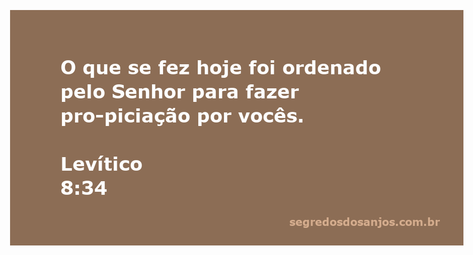 Imagem ilustrativa da consagração dos sacerdotes conforme Levítico 8:34, simbolizando a ordenação divina.