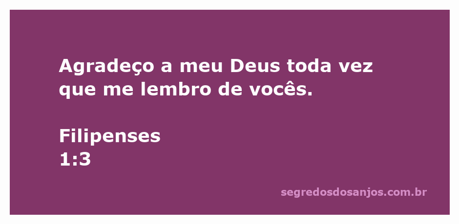 Imagem que representa gratidão a Deus, simbolizando a passagem de Filipenses 1:3.