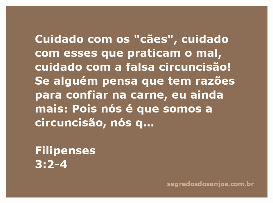 Imagem representativa da passagem Filipenses 3:2-4, alertando sobre os falsos ensinamentos e a verdadeira adoração a Deus.