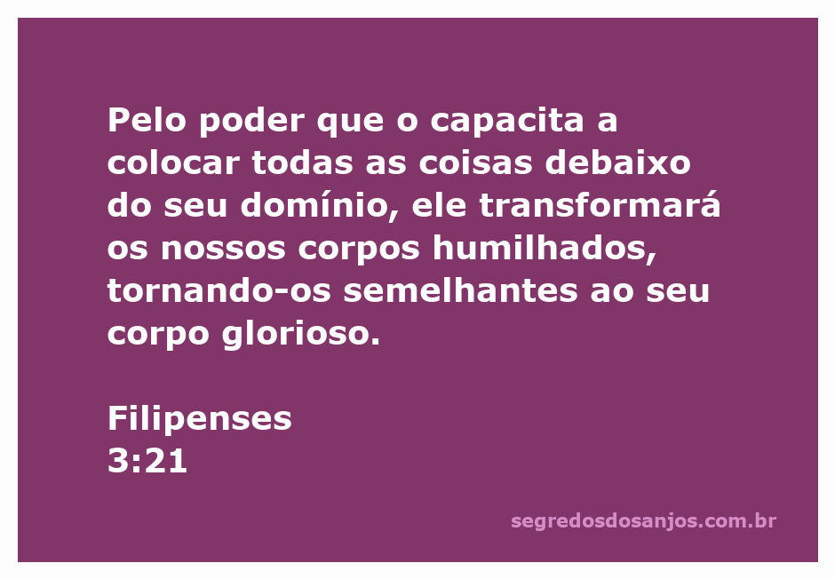 Imagem representativa da transformação espiritual e física prometida em Filipenses 3:21.