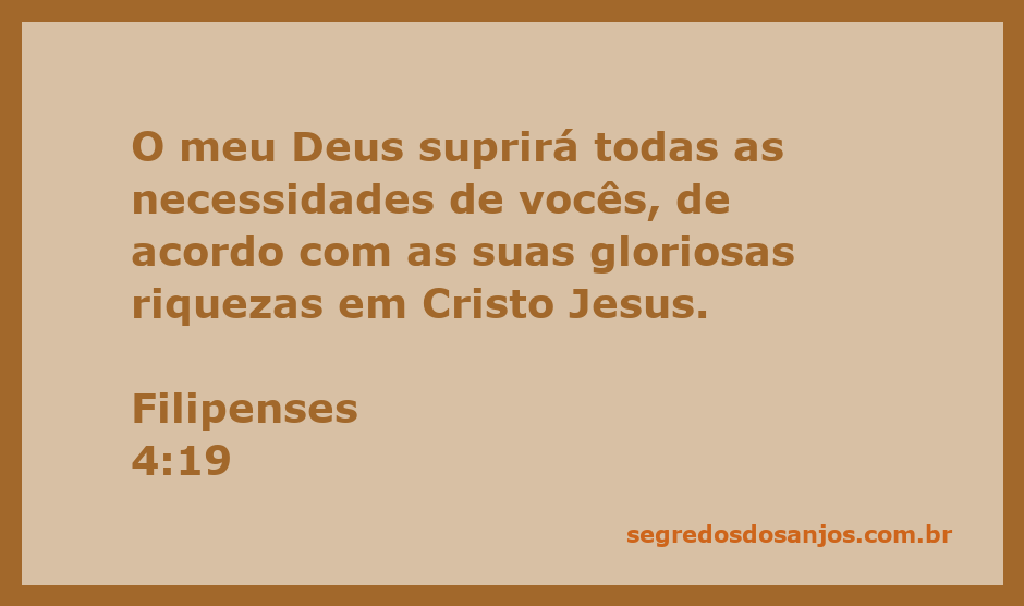Imagem representativa de Filipenses 4:19, destacando a promessa de Deus em suprir necessidades.