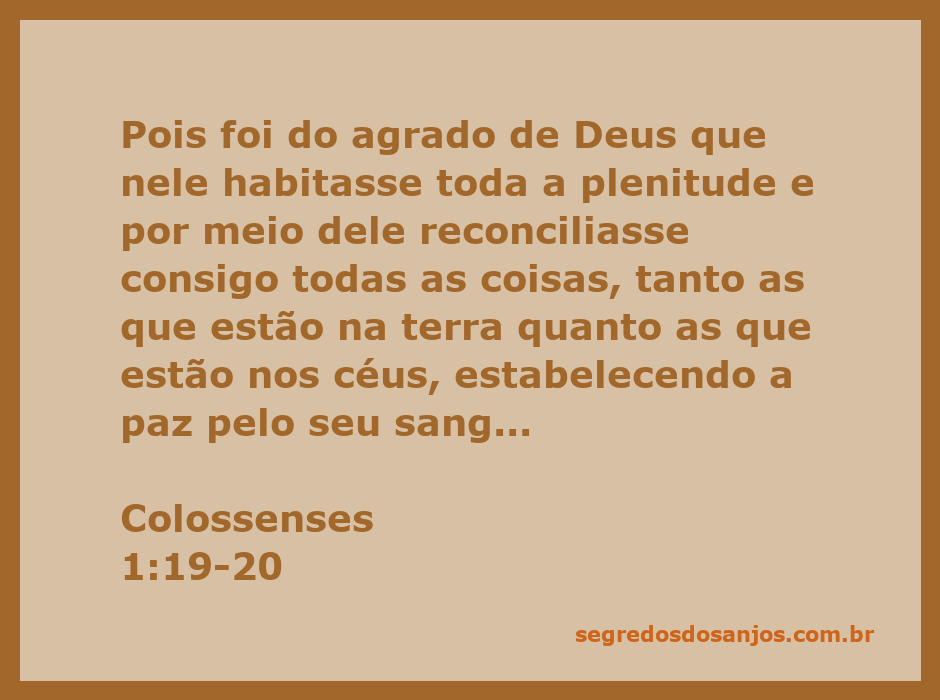 Imagem representativa de Colossenses 1:19-20, destacando a plenitude de Deus em Cristo e a reconciliação de todas as coisas.