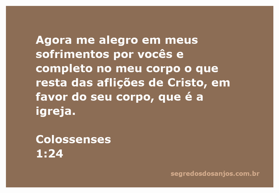 Apostolo Paulo expressando alegria em meio aos sofrimentos por causa da igreja.