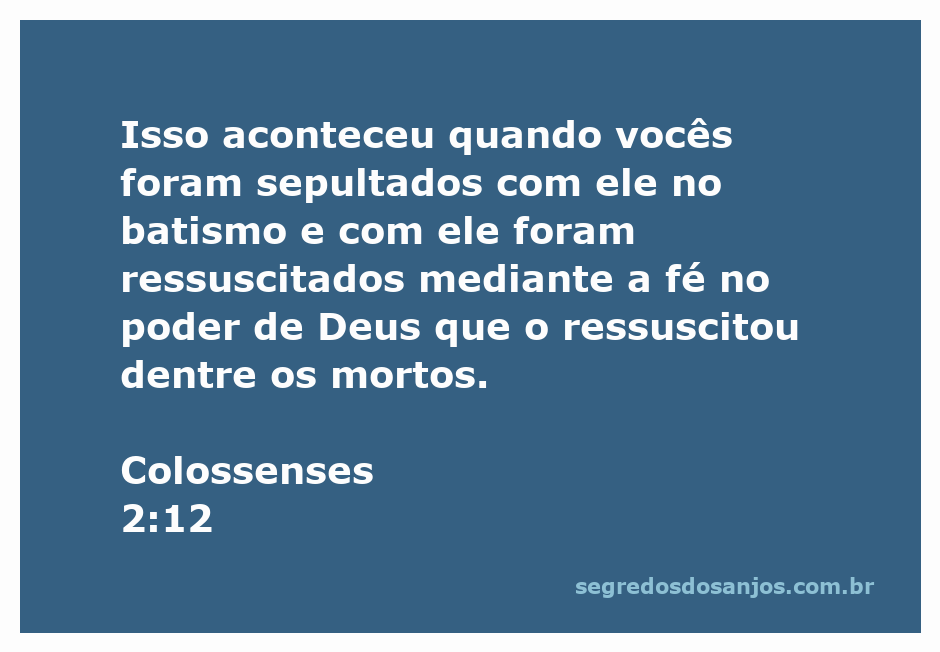 Ilustração do batismo simbolizando a sepultura e ressurreição em Cristo, representando a passagem de Colossenses 2:12.