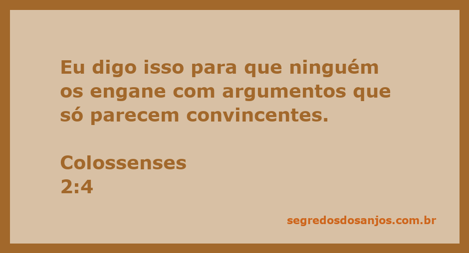 Imagem representativa do versículo Colossenses 2:4, destacando a importância da verdade e da vigilância contra enganos.