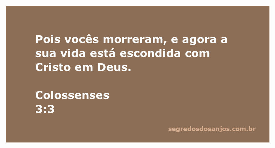 Representação da vida escondida com Cristo em Deus, inspirada no versículo Colossenses 3:3.