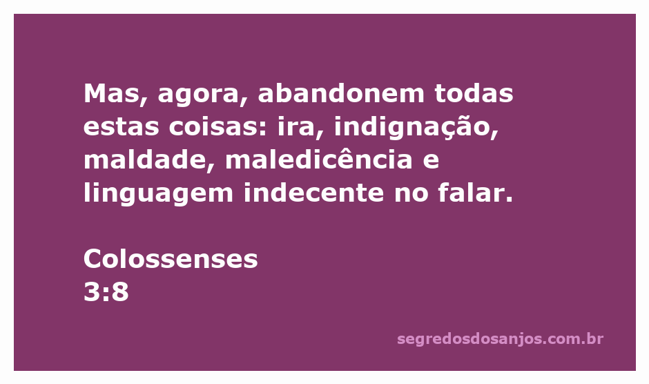 Imagem ilustrativa sobre a importância de abandonar comportamentos negativos, conforme Colossenses 3:8.