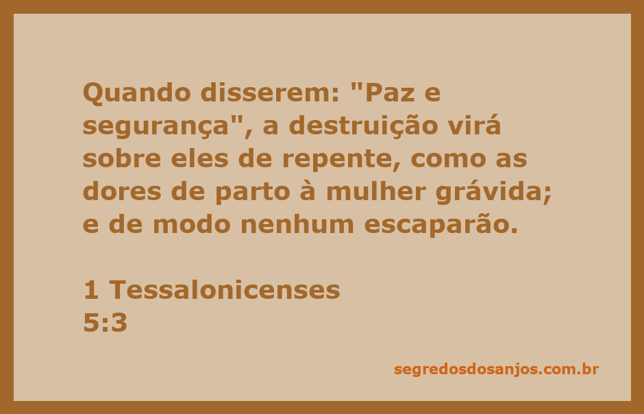 Ilustração representando a passagem de 1 Tessalonicenses 5:3, com uma mulher grávida simbolizando a urgência e a inevitabilidade da destruição.