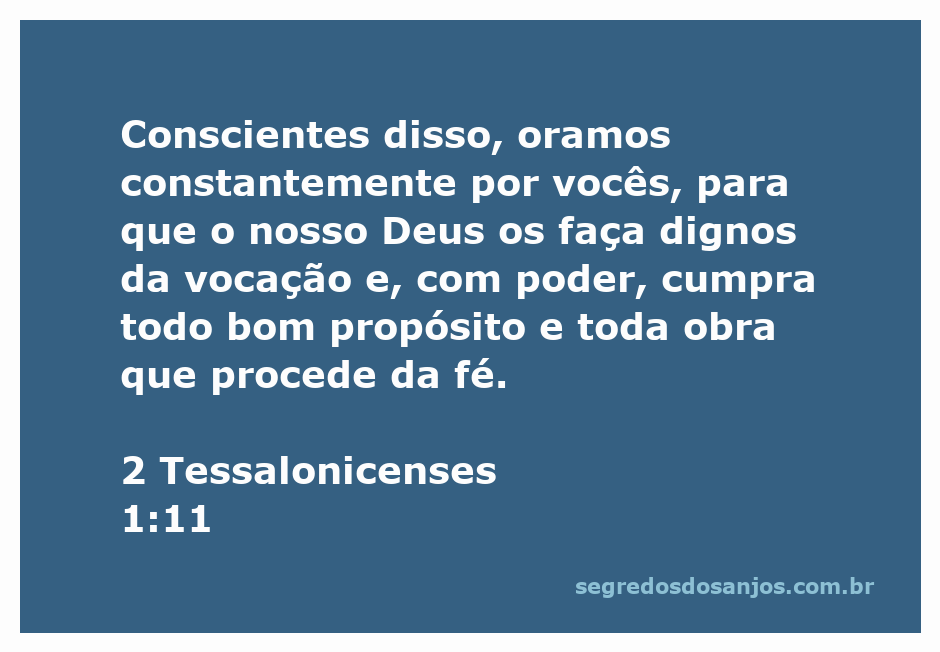 Oração por dignidade e propósito em 2 Tessalonicenses 1:11