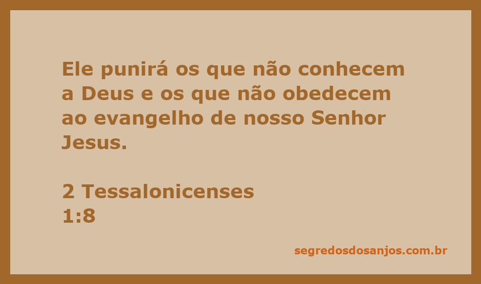 Ilustração da justiça divina em 2 Tessalonicenses 1:8, enfatizando a punição aos desobedientes ao evangelho.
