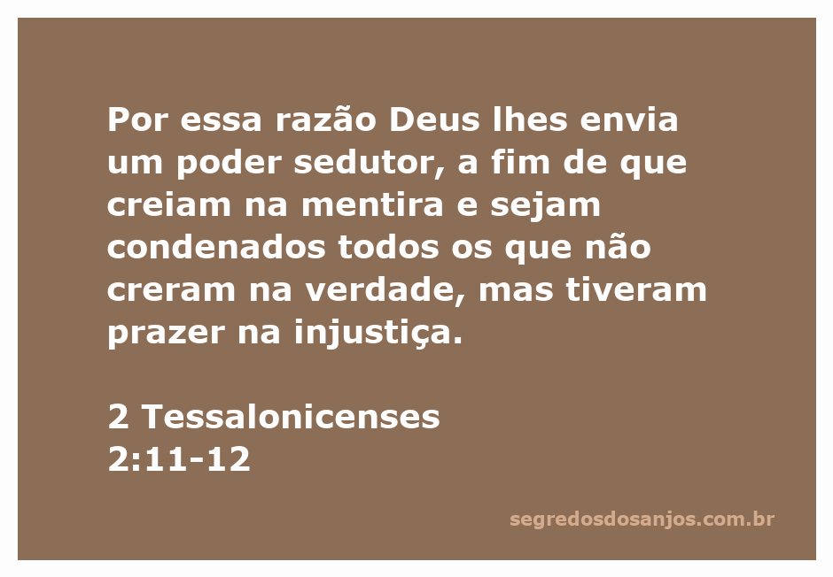 Imagem representativa da passagem de 2 Tessalonicenses 2:11-12, destacando a mensagem sobre a verdade e a mentira.