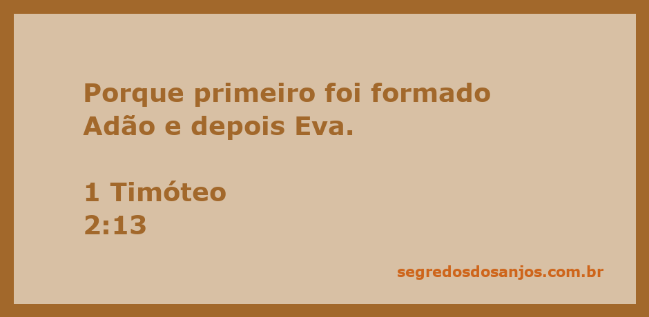 Imagem representando a criação de Adão e Eva, simbolizando a ordem da criação conforme 1 Timóteo 2:13.