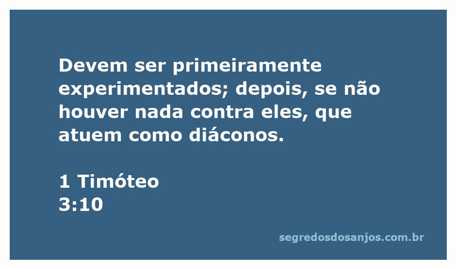 Um grupo de diáconos reunidos, representando a passagem de 1 Timóteo 3:10 sobre a importância da experiência e integridade.