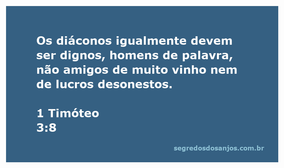 Imagem de um diácono representando dignidade e integridade, simbolizando 1 Timóteo 3:8.
