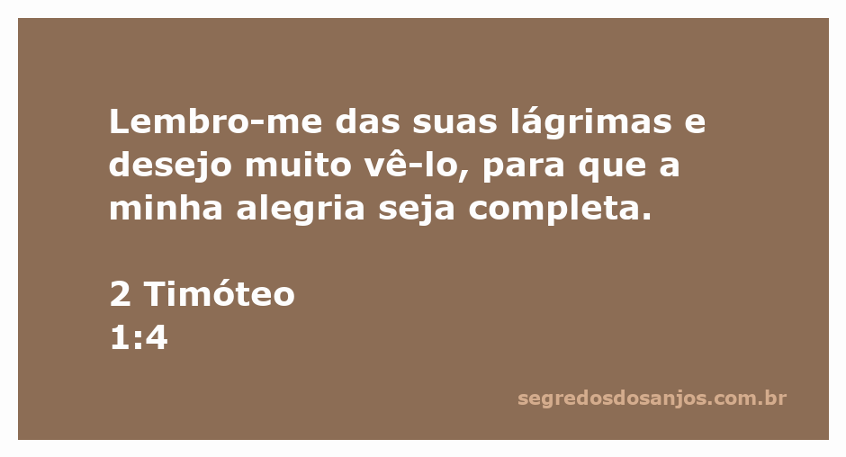 Imagem que representa o versículo 2 Timóteo 1:4, com um fundo sereno e elementos que evocam a amizade e a alegria.