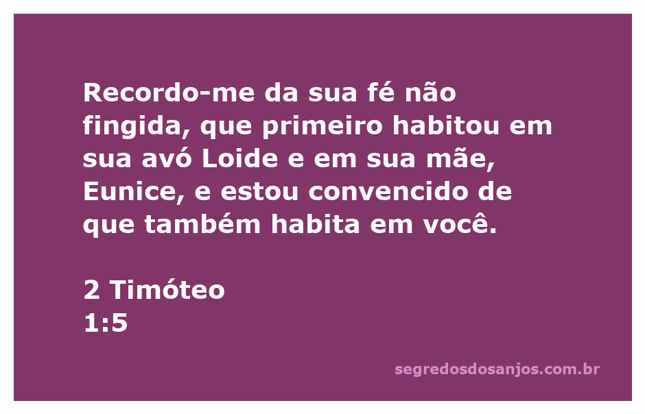 Imagem representativa da fé genuína como legado familiar, destacando a importância da avó Loide e da mãe Eunice.