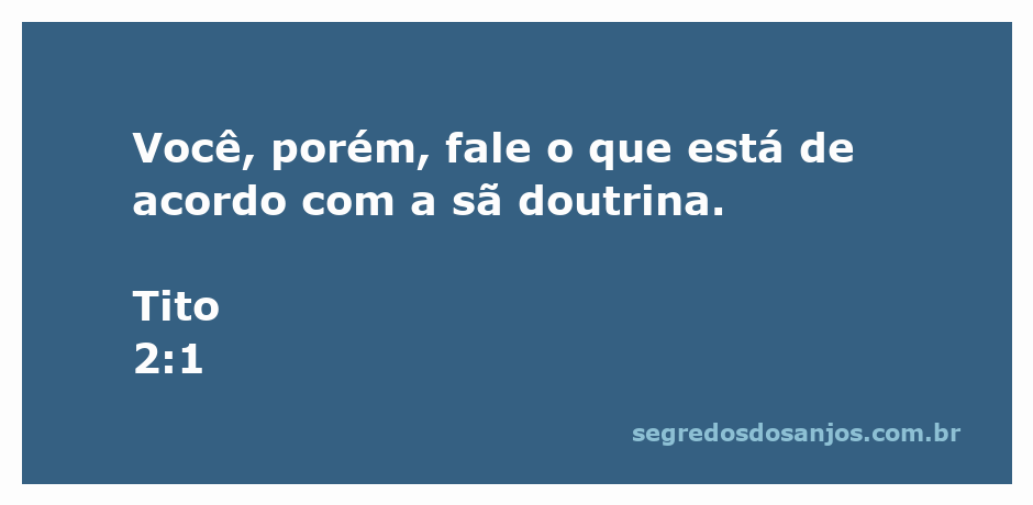 Imagem representativa da passagem Tito 2:1, enfatizando a importância da sã doutrina.
